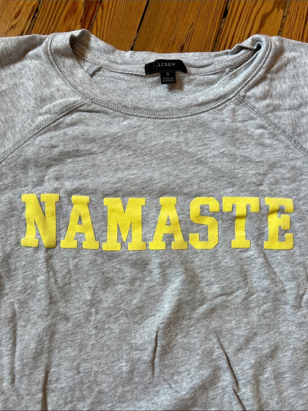 J. Crew Magic Rinse Crewneck Sweatshirt - NAMASTE - Picture 5 of 9